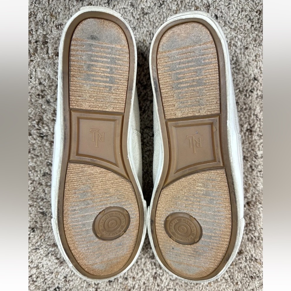 Lauren Ralph Lauren Jaida II Natural Linen Sneaker Size 9B - Picture 8 of 9
